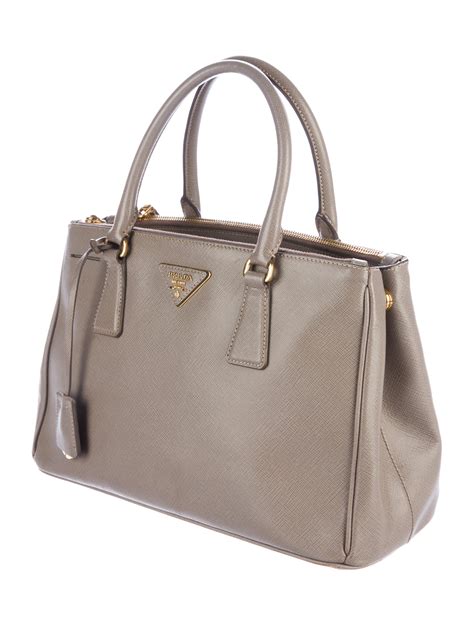 prada saffiano lux small galleria double zip tote mughetto